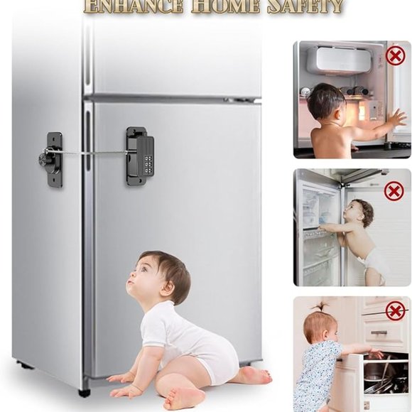 Black Combination Lock For Childproofing - Picture 2 of 7